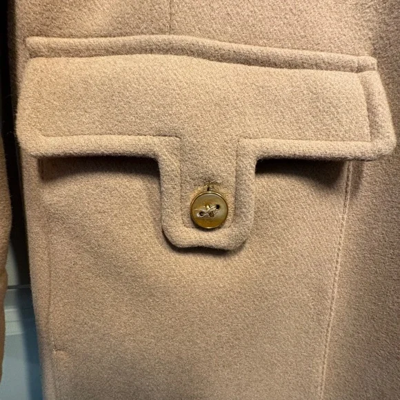 Andrew Marc Tan Trench Coat with Button Details - Picture 7 of 10